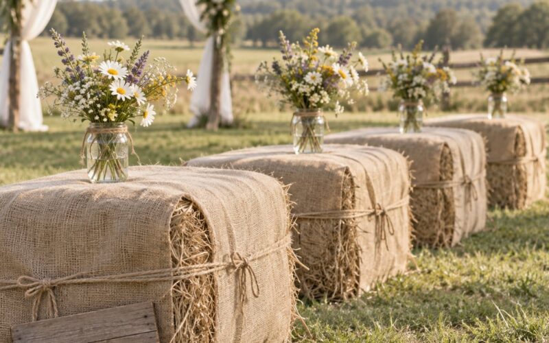 How to Decorate Hay Bales for a Wedding (2026): Easy Rustic Ideas