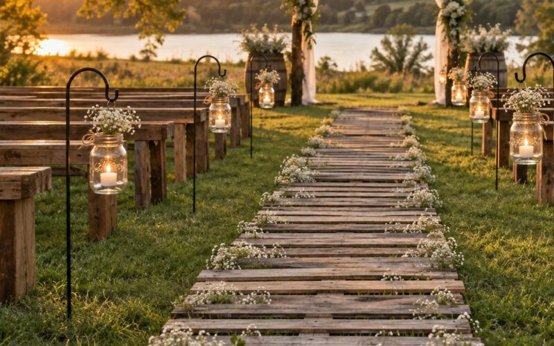 Wedding Aisle Decor Ideas Outdoor: 16 Rustic DIYs 2026